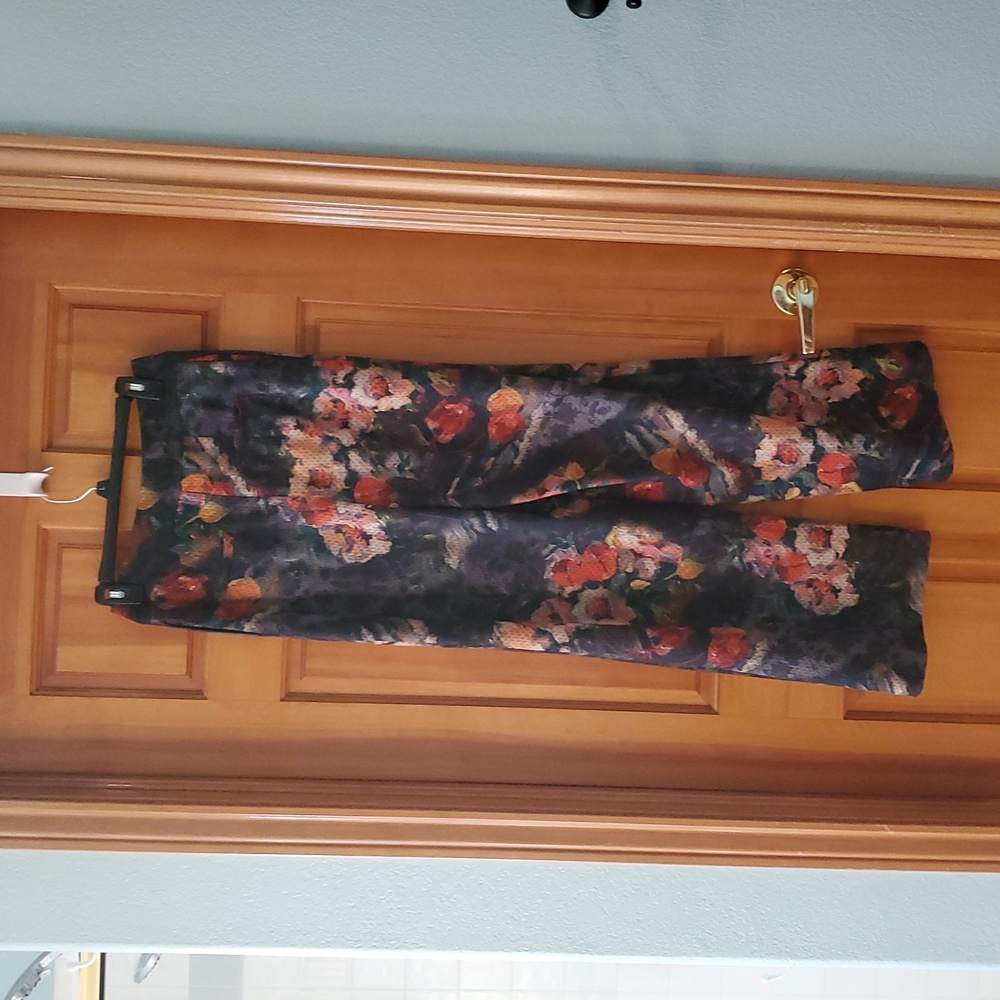 Anthropologie x Eva Franco Simone Multicolor Knit Wide Leg Floral Trousers Small - Picture 8 of 9